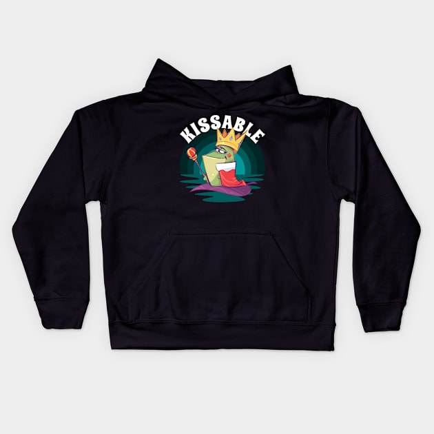 Frog Prince Kissable Kids Hoodie by RockReflections